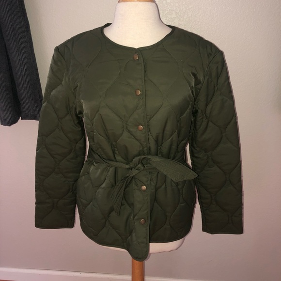 Billabong Quilted Green Jacket - Picture 2 of 11